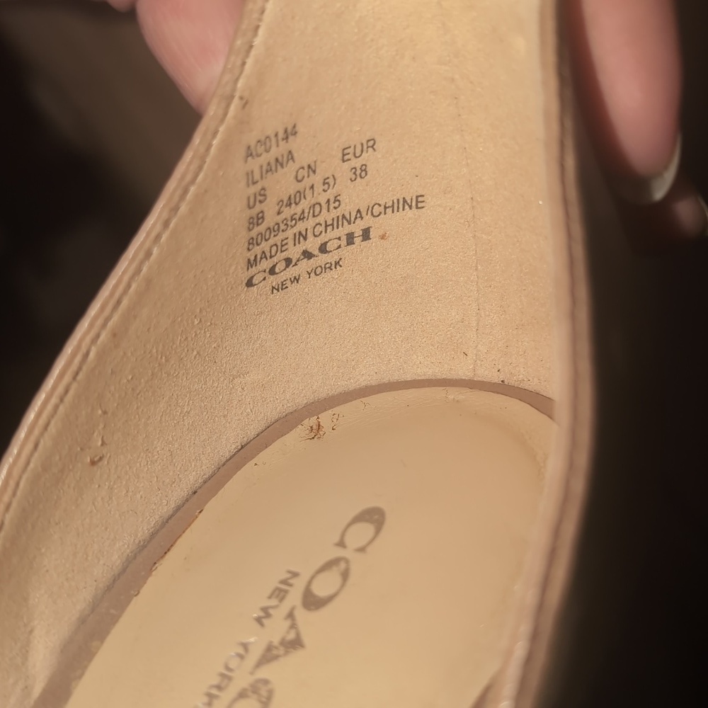 Coach Taupe and Silver Women's Snake Skin Strappy Heels - Picture 3 of 16